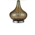 thumbnail image 3 of Table Lamp with Gourd Shaped Body and Stable Metal Support, Glass - Saltoro Sherpi, 3 of 4
