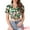 Green Leaf, variant on DARING DIVA Floral Leaves Print Short Sleeve Beach Top S Pink