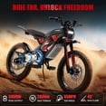 thumbnail image 6 of Seemoon 5000W Mid-Drive Off Road Electric Dirt Bike for Adults 60V 1350Wh 45 MPH 50-55 Mi 280Nm 45 Deg Hydraulic Disc Brakes Full Suspension 17/16 In, 6 of 8