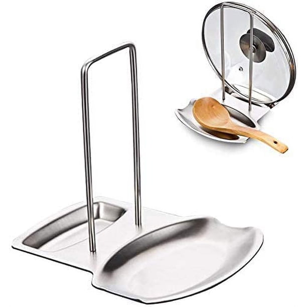 RV Soporte para tapa Soporte para cucharas Cuchillos Cucharas Tenedores Espátula Soporte para cubiertos de acero inoxidable Soporte para tapa Utensilios varios de cocina Traiga orden a su cocina