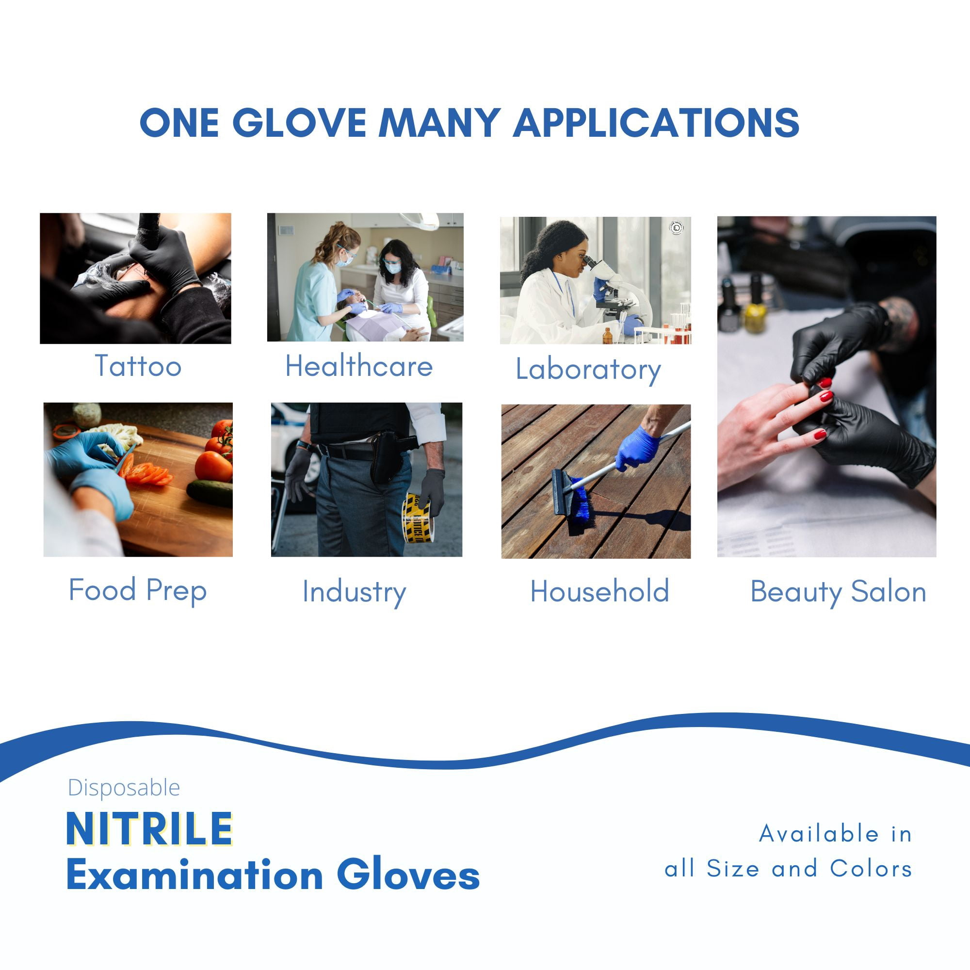 TRICARE Medical Nitrile Exam Gloves, x-Large, Case of 1000, Berry Black, Medical Grade, 3.5 Mil