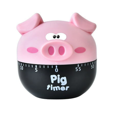 

Yixx Cartoon Pig Shaped Kitchen Cooking Timer Countdown Machinery Dial Alarm Clock
