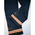 thumbnail image 2 of Lauren Ralph Lauren BLUE Women's Gold Soutache Straight Ankle Jeans US 8, 2 of 4