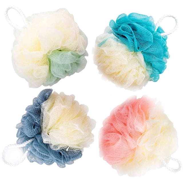 Esponjas Malla Baño Flores Cuerpo Exfoliante Esponja Bola Esponja Loofahs Espuma Baño Exfoliante Ducha Flor para Mujeres Hombres Exfoliar Piel Limpiar Piel Calmante BANYUO Electrónica