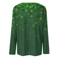 thumbnail image 5 of WREESH Women's 2025 St. Patrick's Day Long Sleeve Pullover Tops Irish Shamrock Graphic Tees for Casual and Festive, 5 of 5
