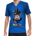 thumbnail image 3 of Blusa médica con cuello en V y estampado de Son Goku de Dragon Ball, uniforme de trabajo para hombres, ropa de enfermería duradera para centros de enfermería para niños, 3 of 5