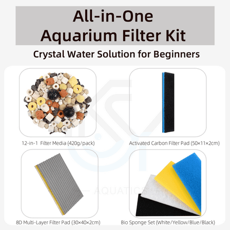All-in-One Aquarium Filter Kit: Crystal Water Solution for Beginners