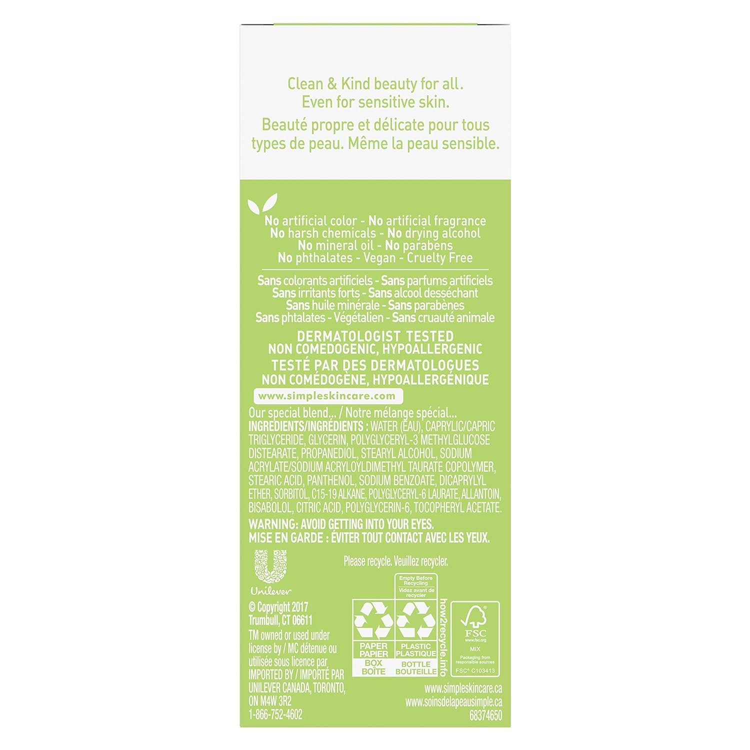 Simple Kind to Skin Face Moisturizer Replenishing Rich 12-Hour Moisturization for All Skin Types, 4.2 fl oz - image 4 of 12