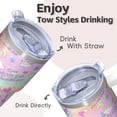 thumbnail image 4 of 20OZ Insulated Unicorn Tumbler with Handle and Comfort Grip Straw Double Wall Stainless Steel Cup Coffee Mug Perfect Presents for Women Mom Friends on Birthday Christmas Thanksgiving, 4 of 6