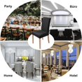 thumbnail image 5 of 4 piezas Fundas para sillas (negras), funda elástica para silla de comedor, protector de silla moderno, lavable para decoración, fiestas, banquetes, oficina, hotel, 5 of 5