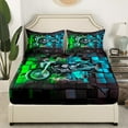 thumbnail image 3 of Erosebridal Motorcycle Motorbike Bed Sheets King,Extreme Sports Bedding King Size,Plaid Buffalo Sheet Set King,Super Cozy Teens Bedroom Decor,4 Pieces, 3 of 7