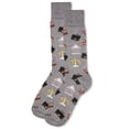 thumbnail image 6 of MeMoi Men's Law N Order Heathered Bamboo Blend Novelty Crew Sock - Mens - Male, 10-13, Denim Heather, 6 of 7
