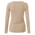 thumbnail image 3 of Tbopshirt Womens Tops,Summer Womens V Neck Shirts Long Sleeve Solid Basic Tops Tees, 3 of 3