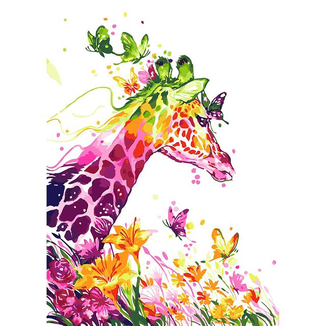 Diamond Painting (DE6155) Rhinestone Art DIY 5D Square Butterfly Deer Kit 50x70cm Hugtrwg Para estrenar