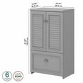 thumbnail image 4 of Bush Furniture Fairview Farmhouse Style 2 Door Storage Cabinet with 2 Adjustable Shelves and File Drawer in Cape Cod Gray, 4 of 7