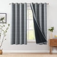 thumbnail image 2 of Cortinas blackout Boho JINCHAN 95% opacas 160x160 cm Blanco/Gris x2, 2 of 8