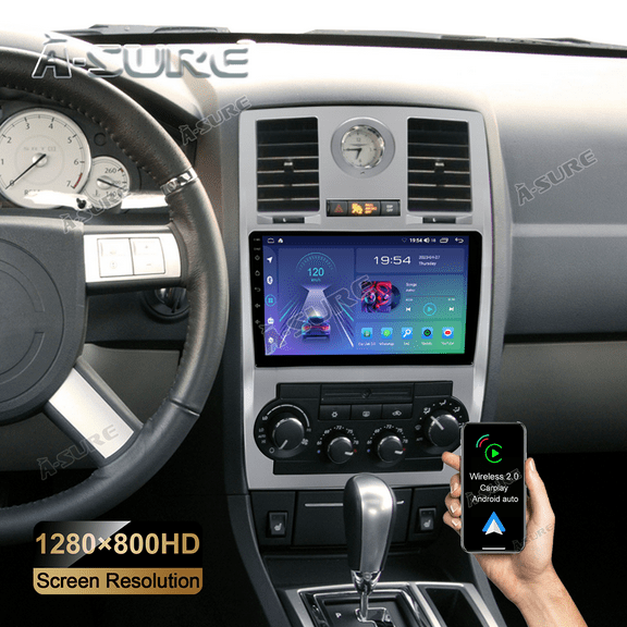 9" Android 13 Car Radio Stereo for Chrysler 300 300C 2005-2010, 2GB 32GB Wireless CarPlay Android Auto GPS Navi Wi-Fi Bluetooth SWC DSP FM RDS