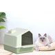 thumbnail image 1 of Caja de arena portátil perfecl para gatos con tapa grande Verde, 1 of 8