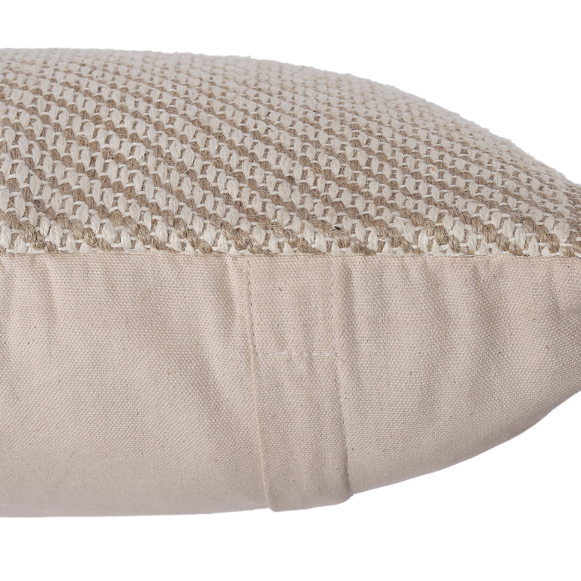 · REDEART Textured Throw Pillow Cushion Covers-Woven Tufted Decorative Farmhouse Cases Set for Couch, Sofa, Bed, Chair, Dining, Patio,Outdoor;50% Cotton 50% Jute (18"x18", Artisanal Chevron)Pack of 2