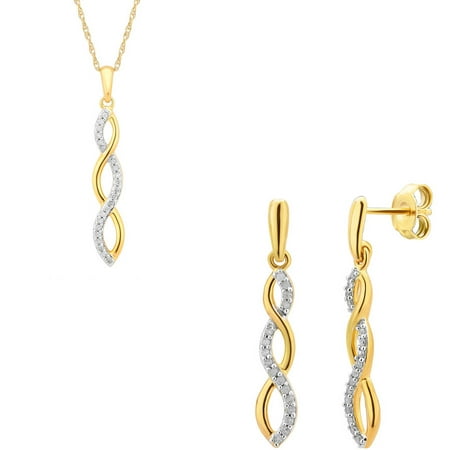 1/4 Carat T.W. Diamond Sterling Silver Infinity 2-Piece Jewelry Set