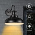 thumbnail image 3 of Lámparas de pared para exteriores Diyel Gooseneck Barn, 120 V, paquete de 2, 3 of 9
