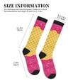 thumbnail image 2 of Lsque Red Ice Cream Pattern Sport Compression Socks for Men & Women 15-20 mmHg Knee High Nurse Pregnant Running Medical and Travel Athletic, 2 of 6