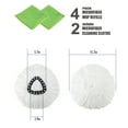 thumbnail image 2 of 4 Pack Mop Replacement Heads Compatible with Oceda 1 Tank System Microfiber Spin Mop Replace Head Mop Refills Safe for All Hard-surfaced Floors Includes 2 Extra Microfiber Cleaning Cloths, 2 of 6