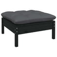 thumbnail image 6 of vidaXL 12 Piece Patio Lounge Set with Cushions Black Solid Pinewood, 6 of 8