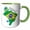 Green/White, variant on 3drose, Map of Brazil with Flag and Some Icons, 11oz Mug