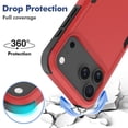 thumbnail image 2 of Military Grade TUFF Hybrid Armor Case for iPhone 17 Pro - Red, 2 of 5