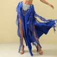 thumbnail image 2 of ROYAL SMEELA Belly Dance Skirt Chiffon Belly Dancing Skirt Bellydance Skirts Belly Dancer Costumes for Women Dark Blue, 2 of 6