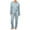 Blue, variant on Comfort Long Sleeve Women's Pajama Set Two Piece Soft Sleepwear Outfit for Cozy Nights