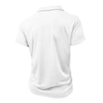 thumbnail image 6 of Dresfit Mens Polo Quarter Zip Shirts Short Sleeve Big and Tall Collared T-Shirt Summer 2026 Lapel Business Shirt Zipper Lightweight Athletic Tees White 2XL, 6 of 6