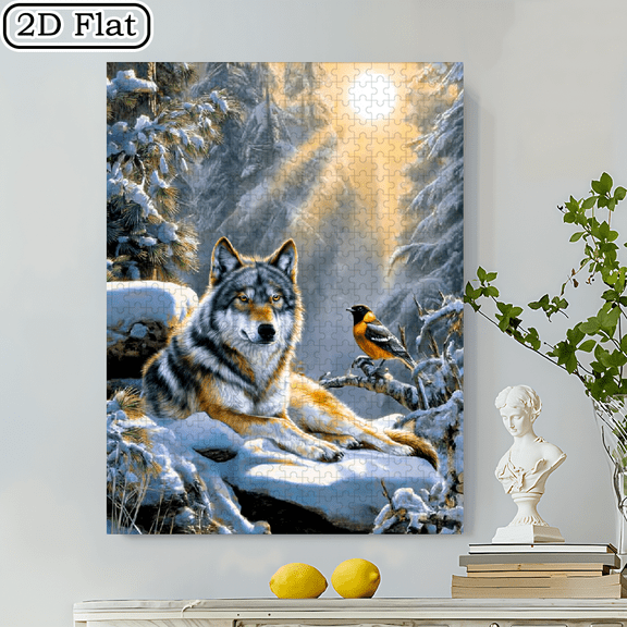 500pcs Large Animal Puzzle Suitable for Adults Families - -Scratch Pieces, Challenging 20.4*14.9in puzzle, Bright Colors for, Birthday Gift, Puzzle Hobby for Adults