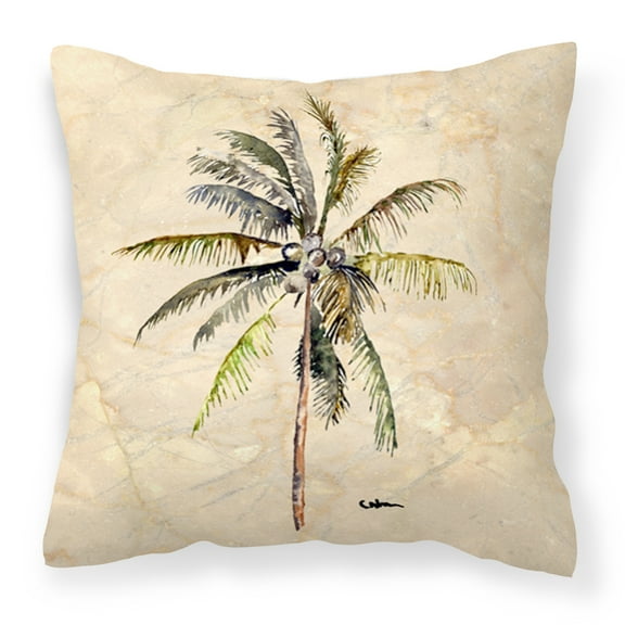 Carolines Treasures 8482PW1414 Palm Tree Fabric Decorative Pillow, 14Hx14W, multicolor