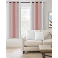 thumbnail image 2 of Coral Red White Kitchen Curtains Modern Gradient Vertical Stripes Geometric Cafe Short Curtains for Bathroom Blackout Window Curtain Small Window Treatment Drapes for Bedroom Living Room 52"x45"x2, 2 of 9