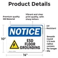 thumbnail image 2 of (2 Pack) ESD Floor Grounding Sign, 2 of 7