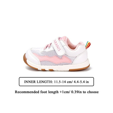 

TARANIS Baby Girls Boys Running Shoes Hook And Loop Mesh Breathable Lightweight Comfy Crib Shoes Outdoor Non Slip Walking Sneakers For Newborn Infant Toddler Spring And Summer
