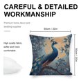 thumbnail image 2 of Peacock tree branch fullm Linen toss pillowcase Decoration pillowcase Gift preferred 20x20" Cushion cover 1 set Sofa pillowcase Sofa bedroom living room car, 2 of 8