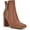 Medium Brown, variant on Nine West Womens Takes 9x9 Leather Ankle Booties