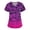 Dark Purple #10, variant on Womens Halloween Scrub Tops Skull Skeleton Short Sleeve Funny Medical Uniform Bat Candy Spooky V Neck Medical Scrubs, M