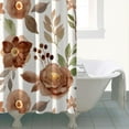 thumbnail image 4 of Watercolor Flower Fall Botanical Rustic Shower Curtains,Reusable Bathtub Curtains with Hooks Basic Polyester Fabric Curtains for Halloween Thansgiving Christmas Hotel Dorm, 4 of 5