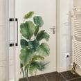 thumbnail image 5 of Tropical Green Leaf Pattern Bathroom Wall Decals, Waterproof Self-Adhesive Wall Stickers for Restroom and Shower Decoration, Fresh Greenery Art for Home Wall and Easter Decor, 21.3*39.4in, 5 of 7