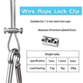 thumbnail image 2 of Wire Rope Clips 1-2mm Diameter With Shaped Screw Cap, Steel Cable Tie, Cable Sleeve, Rope Tie, Wire Clips - Aluminum, Adjustable10 Pieces Jiujiuso, 2 of 4