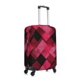 thumbnail image 4 of Multi-Size Suitcase Protective Cover Full Range Double Stitching Invisible Zipper For Travel Business Argyle Plaid Magenta_1 X-Large, 4 of 8