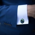 thumbnail image 3 of PhooArto Men's Classic Stainless Steel, Underwater Sea Turtle Flowers Cufflinks Business Wedding Shirts, Black, 3 of 6