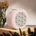thumbnail image 6 of Yiaed Compass And Mountains In Bicycle Wheels Print Travel Jewelry Case Bridesmaid Gift Boxes Jewelry Travel Organizer Small Round Jewelry Box Mini Storage-Pink, 6 of 7