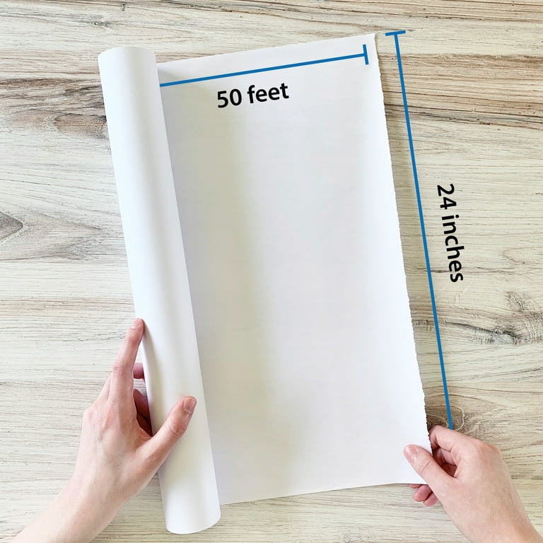 Hello Hobby - Craft Paper Roll, White 17"x50'