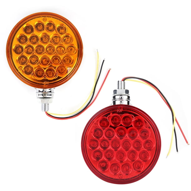 Luz De Marcador, Luz De Marcador LED Roja De Un Solo Perno, 24 W Para Autobuses, Remolques, Camiones, Campistas