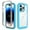 Blue, variant on SaniMore for iPhone 15 Pro Two-Layer Structure Transparent Case, Rugged Clear PC Back & TPU Bumper [Not Yellowing Technology] Full Body Protective Case for iPhone 15 Pro, Blue